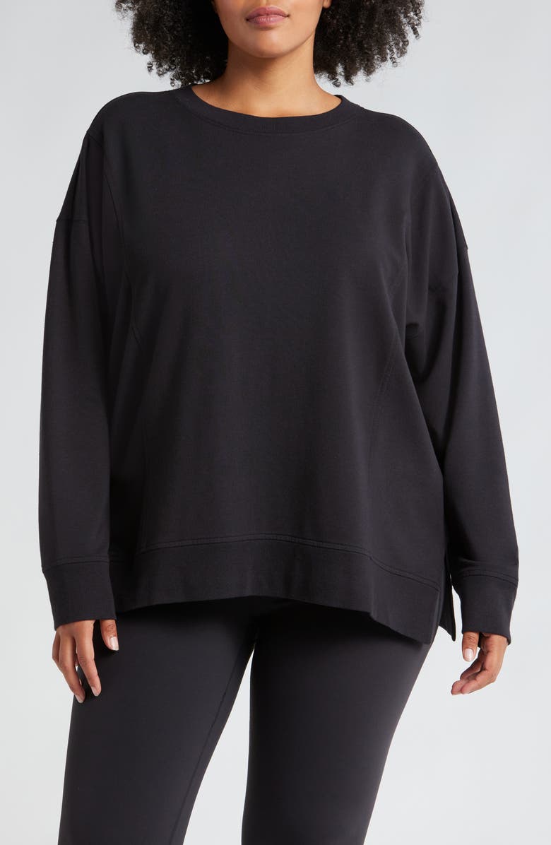 Zella Luxe French Terry Sweatshirt, Main, color,