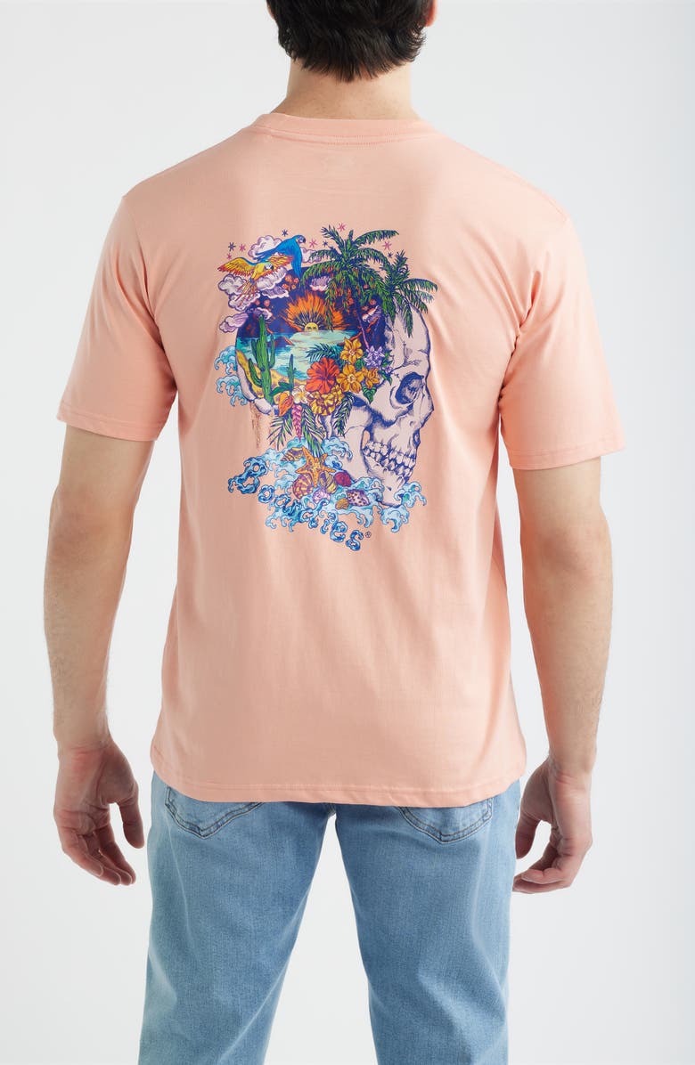 Boardies Peach Paradise Cotton Graphic T-Shirt, Alternate, color, Peach