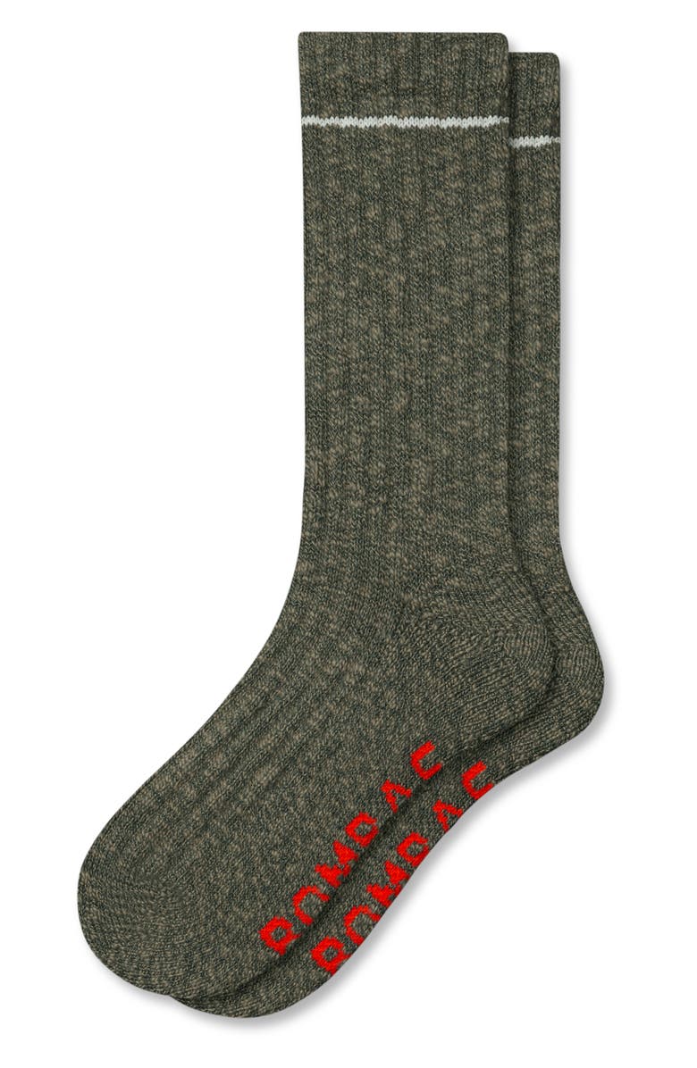 Bombas Marl Stripe Ragg Crew Socks, Main, color, Dark Balsam