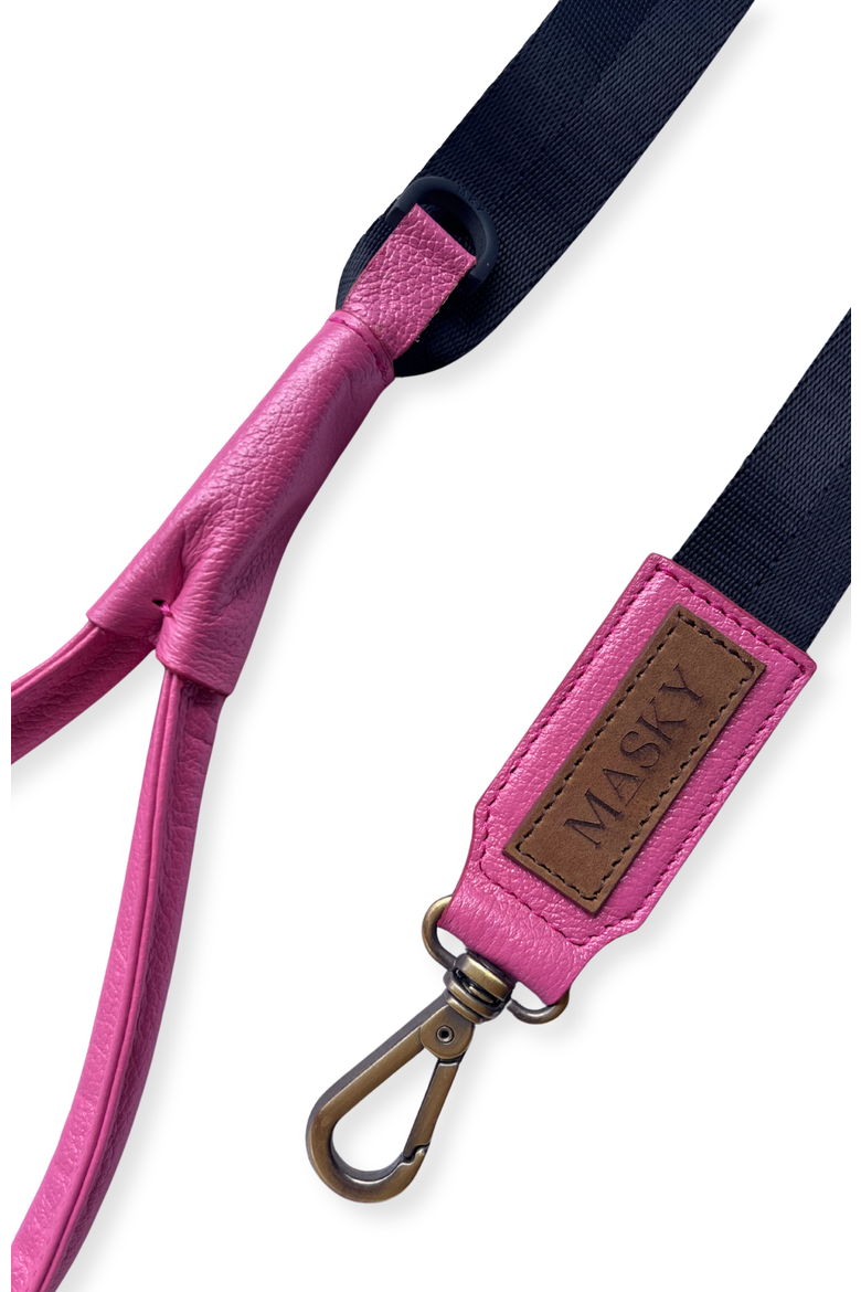Noir Leash, Alternate, color, Bright Pink