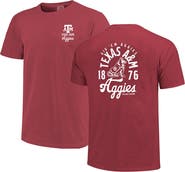 IMAGE ONE Men's Maroon Texas A&M Aggies Comfort Colors Mascot Overlay T-Shirt