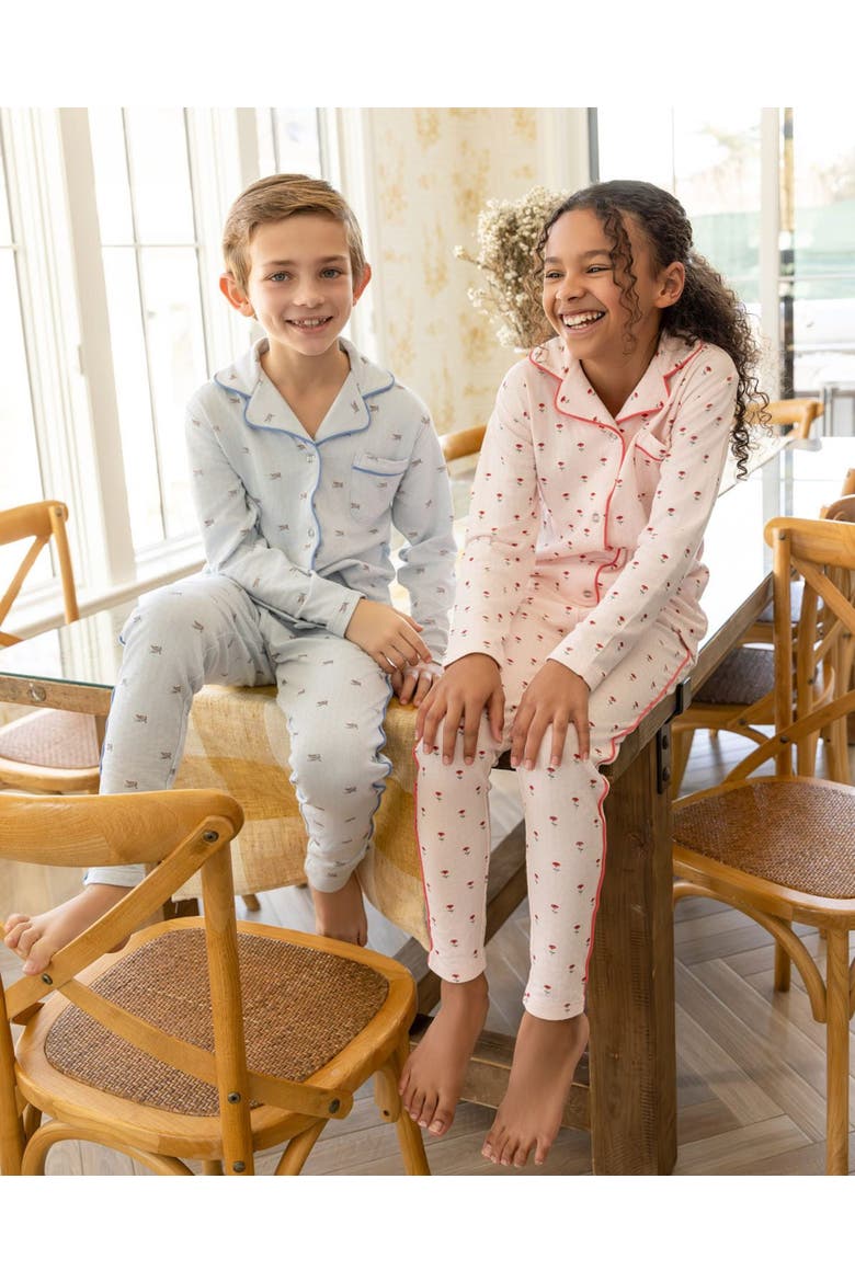 Kid's Row Your Boat Gently Pointelle Pajama Set, Alternate, color, Blue