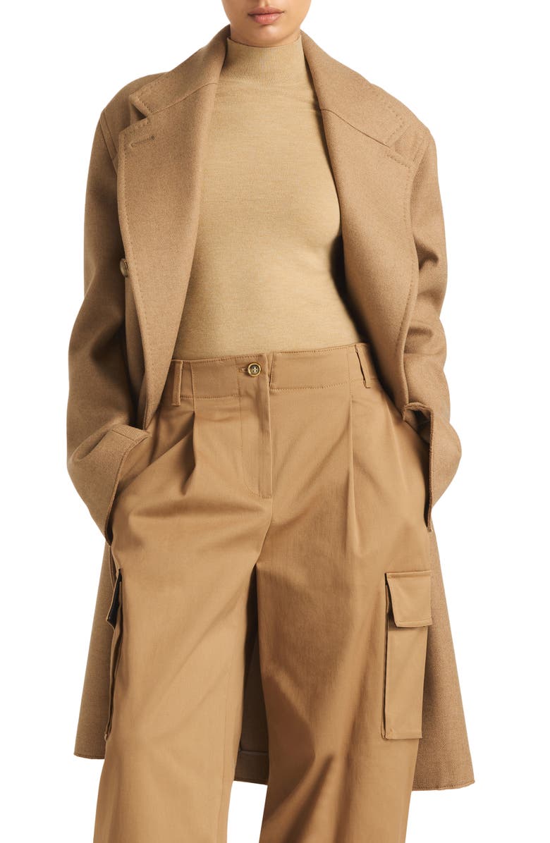 St. John Collection Double Face Wool & Cashmere Coat, Main, color, 