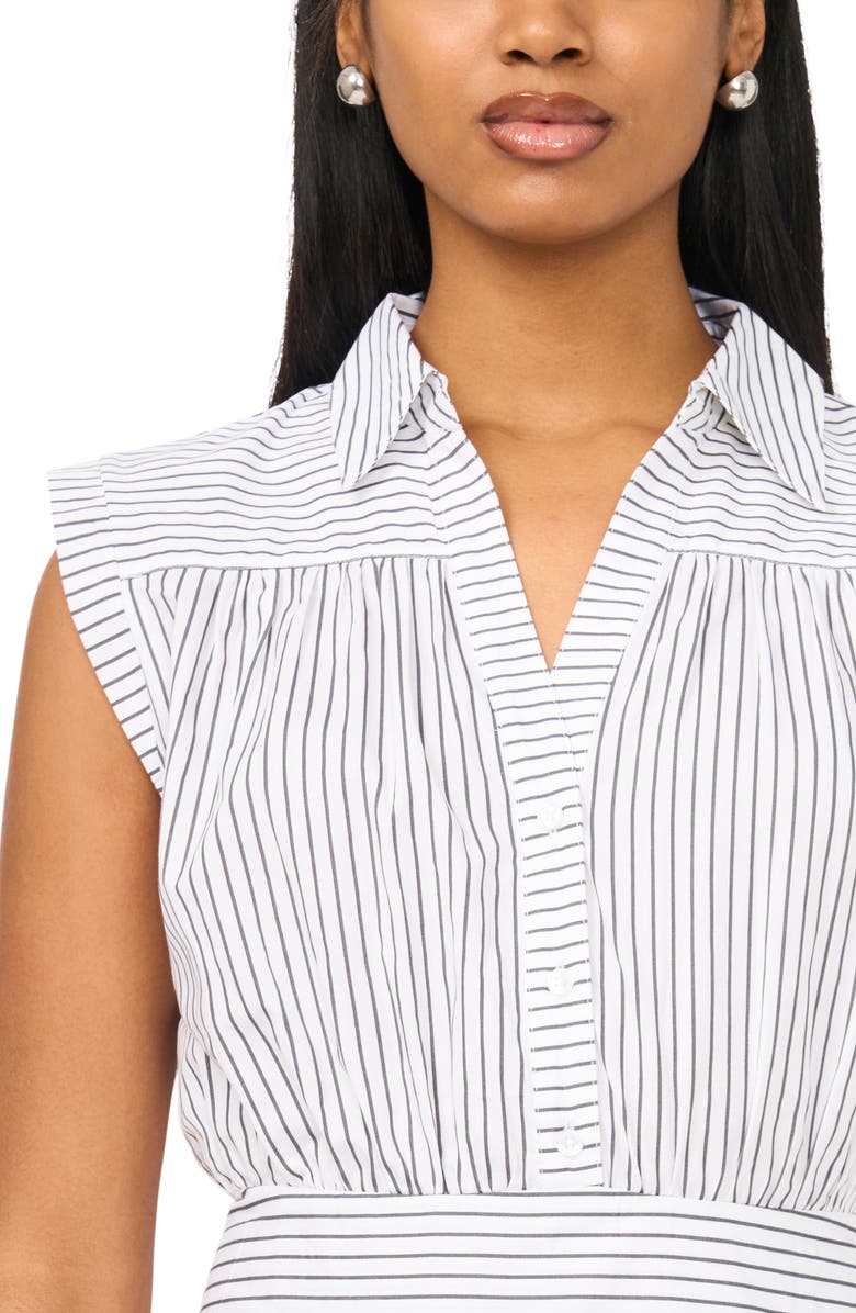 Parker Sleeveless Cotton Poplin Fit & Flare Shirtdress, Alternate, color, Iron Gate