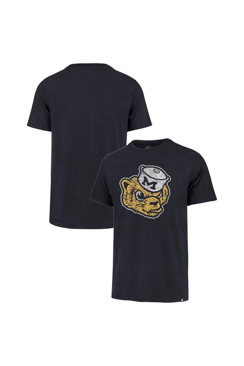 Men's '47 Navy Michigan Wolverines Premier Franklin T-Shirt, Alternate, color, Navy