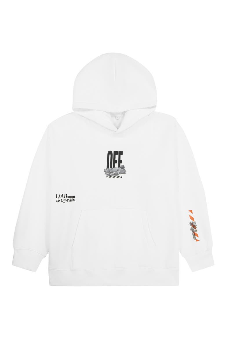 Kids' Active Duct Tape Graphic Hoodie, Main, color, WHITE