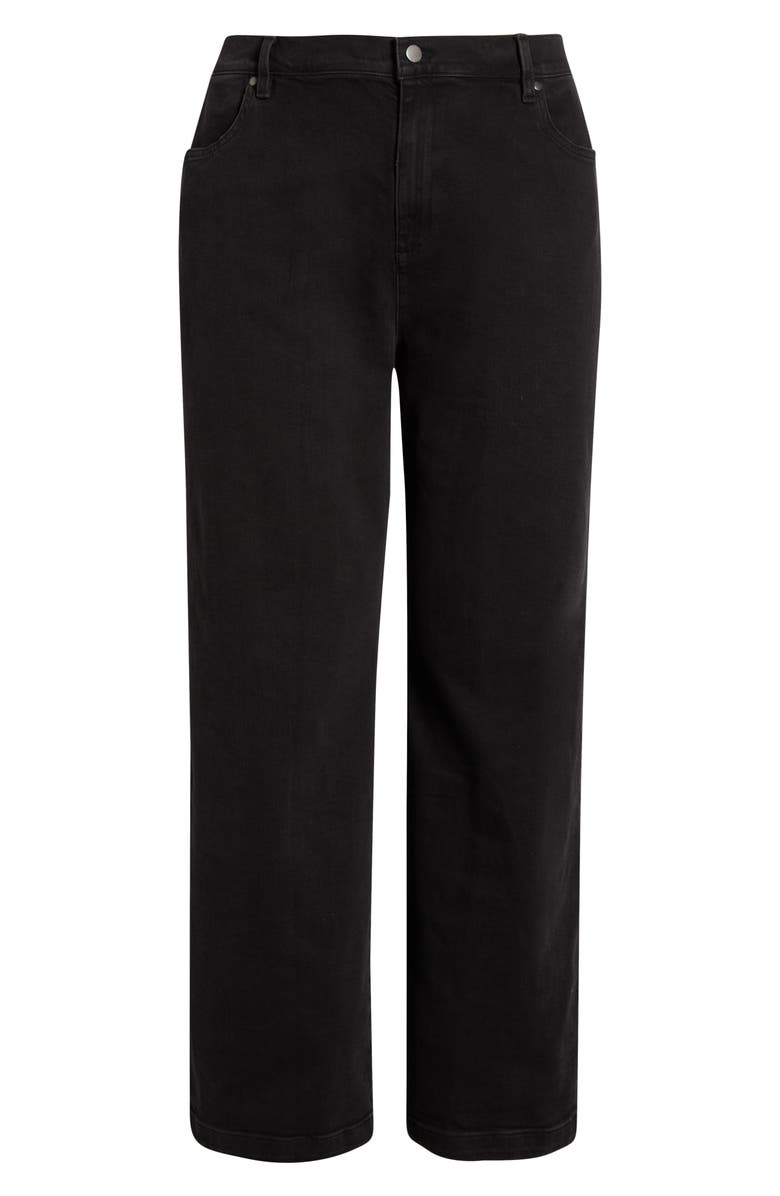 Eileen Fisher Wide Leg Jeans, Alternate, color, Black