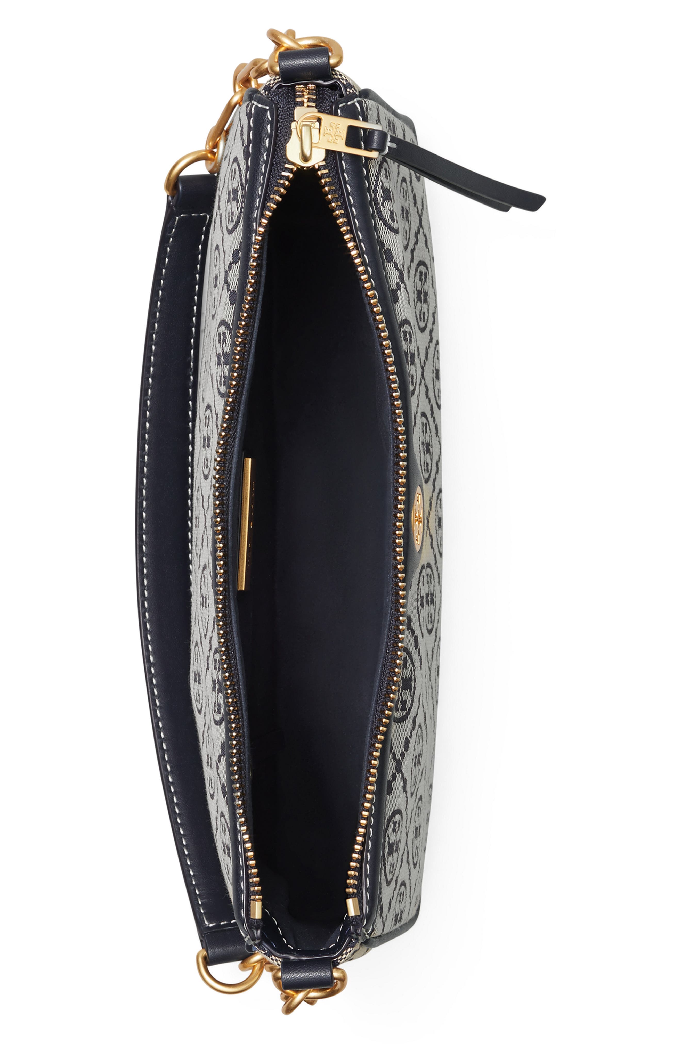 T Monogram Studio Shoulder Bag, Alternate, color, TORY NAVY