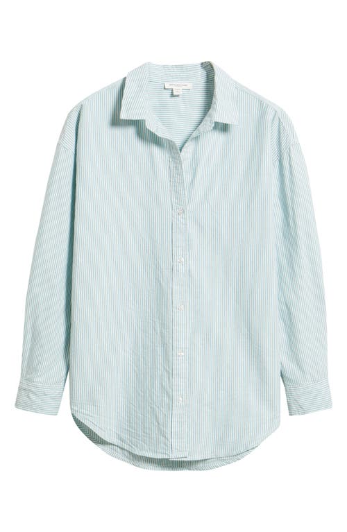 Beachlunchlounge Stripe Oversize Shirt In Gray
