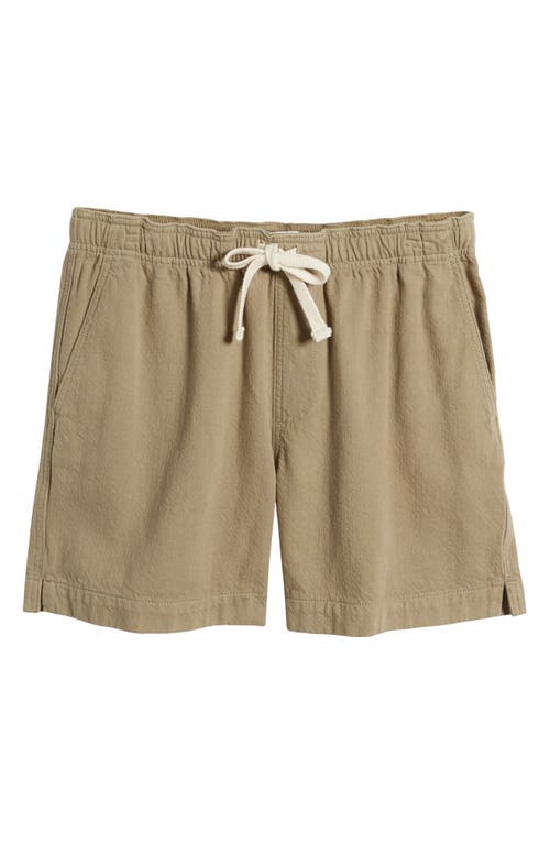 Frame Elastic Waist Cotton Terry Shorts In Neutral