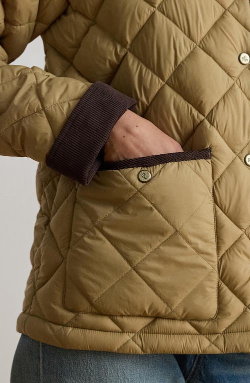 Ralph Lauren Lauren Diamond Quilted Jacket In Brown