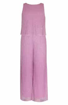 Kids' Metallic Plissé Jumpsuit