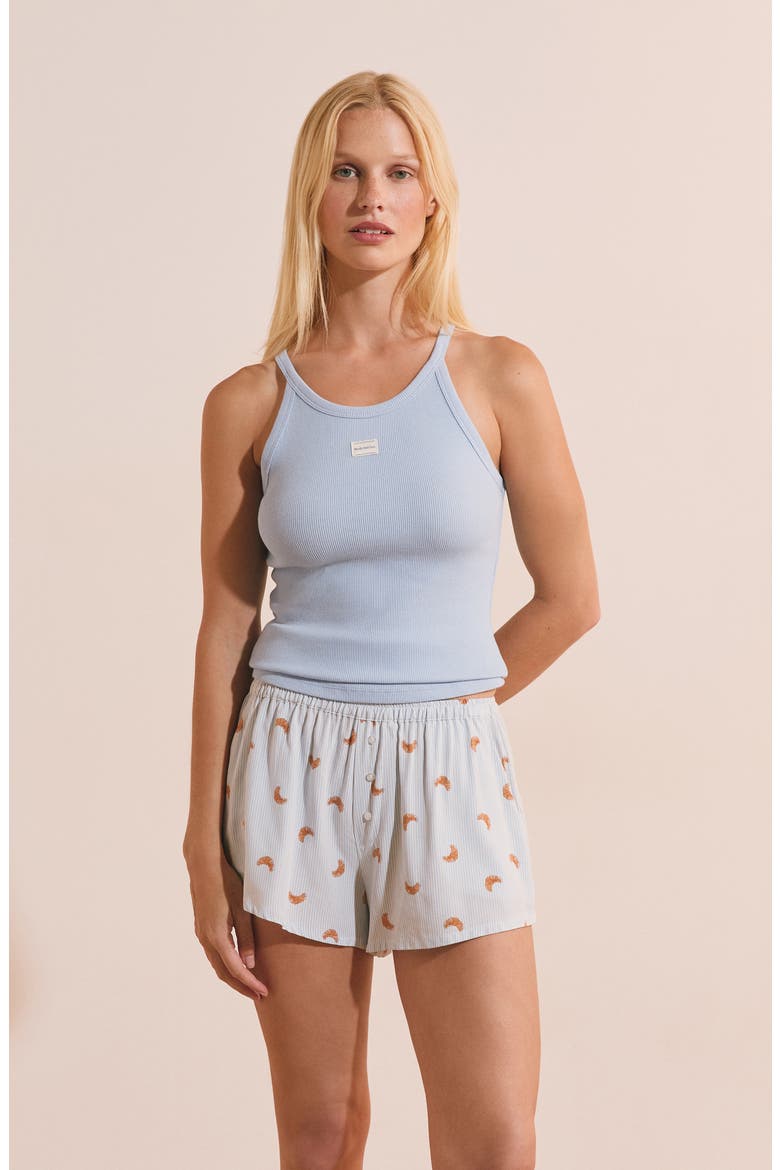 Bayla Sleep Shorts, Alternate, color, LIGHT BLUE