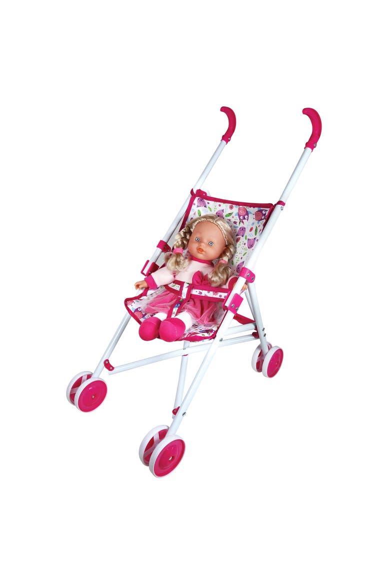 12 Inch Doll Set with Stroller, Bed & Highchair, Alternate, color, Multicolored