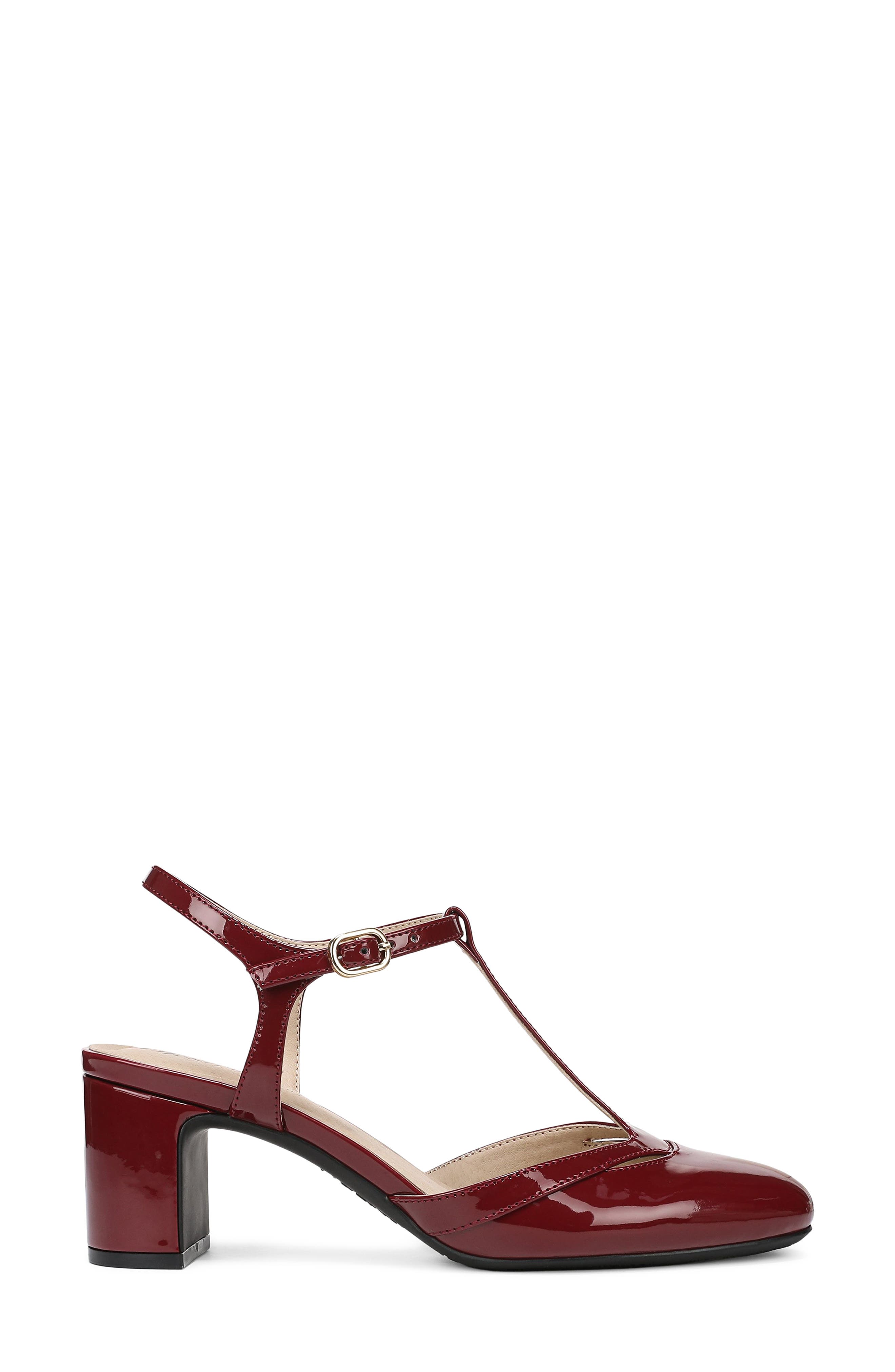 Toni Ankle Strap Pump, Alternate, color, DARK CHERRY