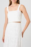 French Connection Svea Eyelet Crop Tank