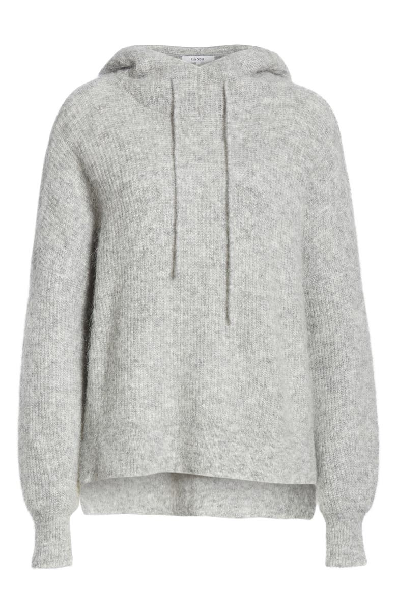 Ganni Soft Wool Blend Hoodie, Alternate, color,