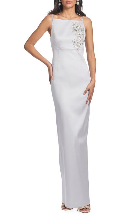 Pryce Embellished Stretch Mikado Column Gown