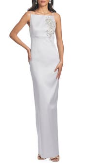 Sachin & Babi Pryce Embellished Stretch Mikado Column Gown