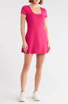 SKECHERS GO WALK Scoop Neck Short Sleeve Dress