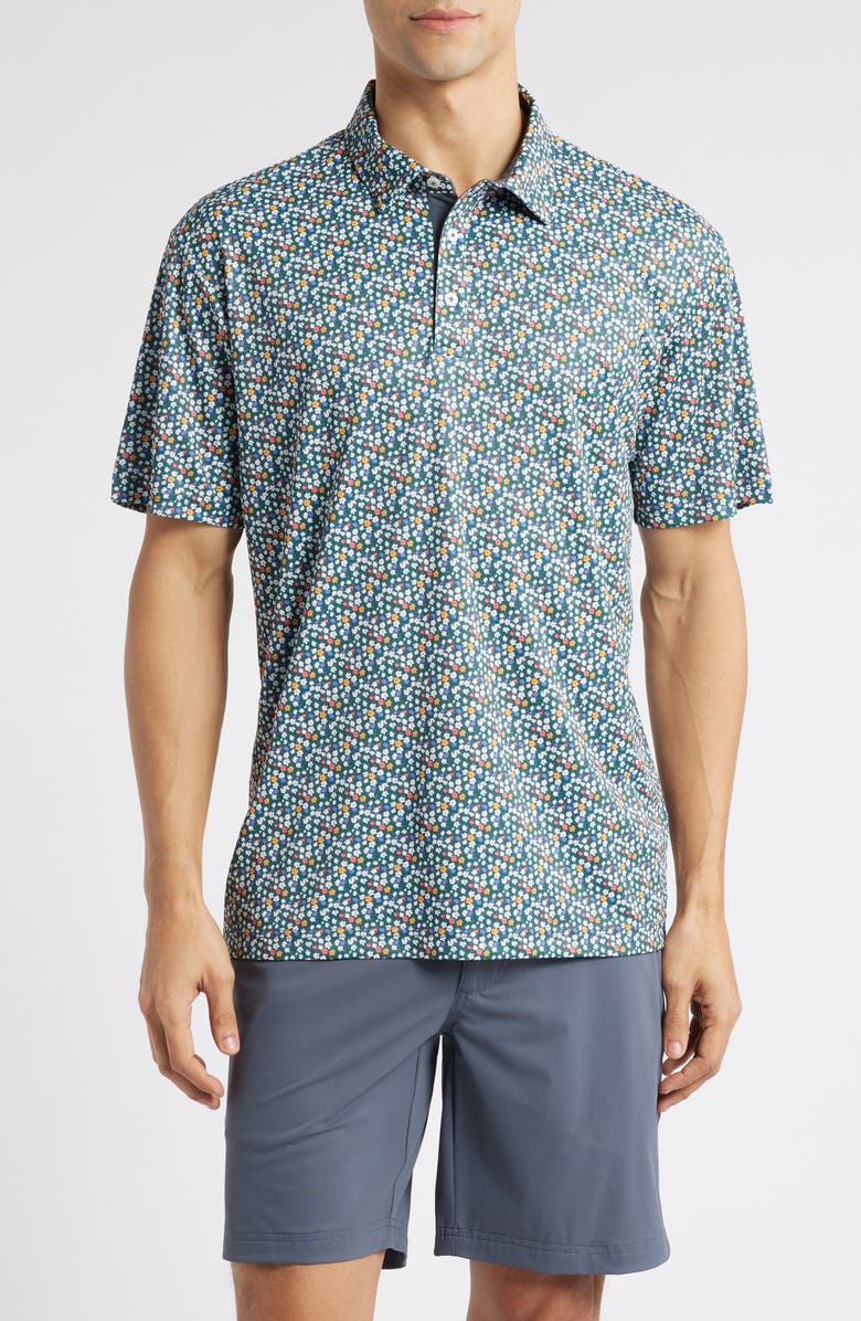 Swannies Ridge Floral Golf Polo, Main, color, 