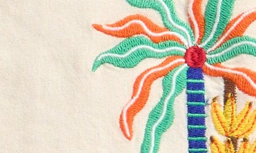 Shop Mini Boden Kids' Fun Embroidered Cotton Button-down Shirt