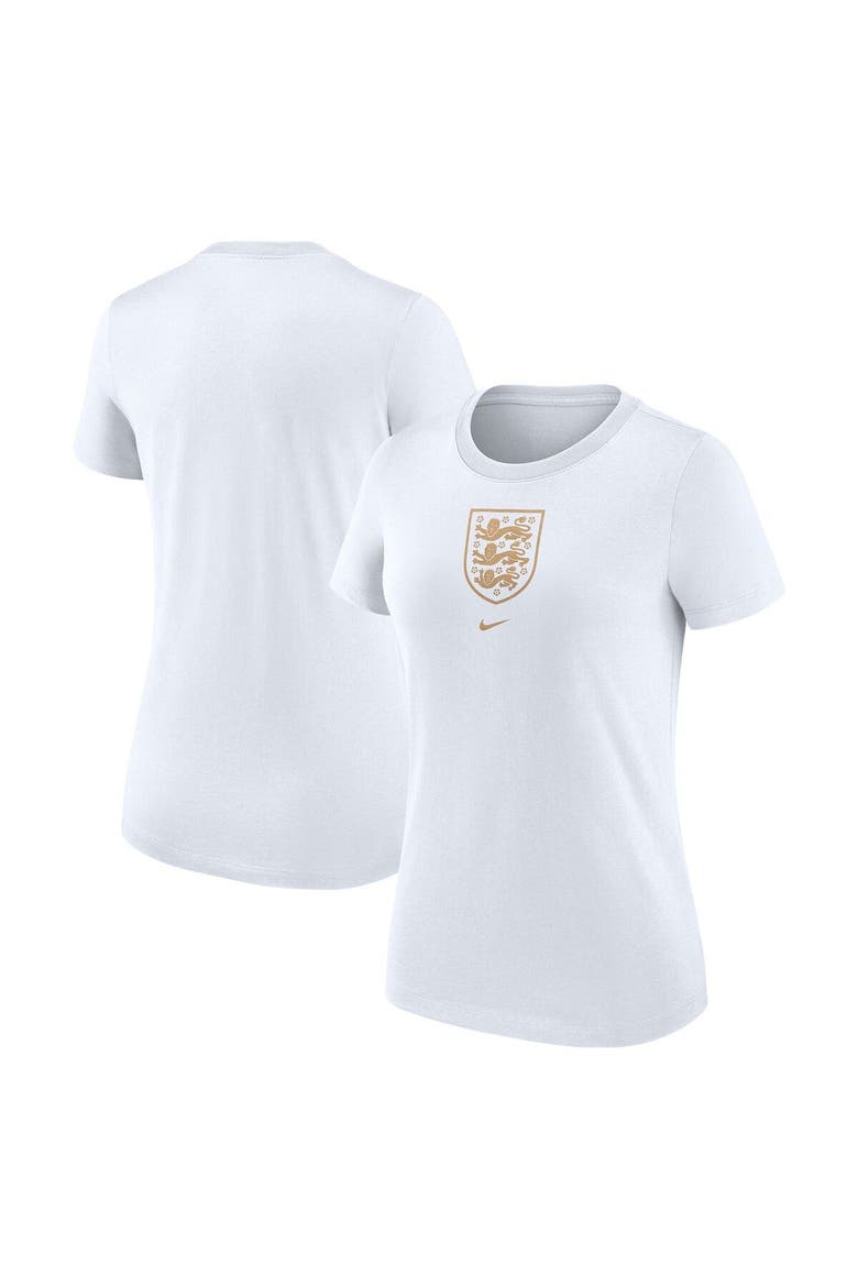 Women's Nike White England Women's National Team Crest Tri-Blend T-Shirt, Main, color, White