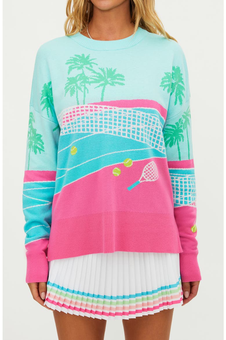 Callie Sweater, Alternate, color, HIBISCUS COVE COURTS