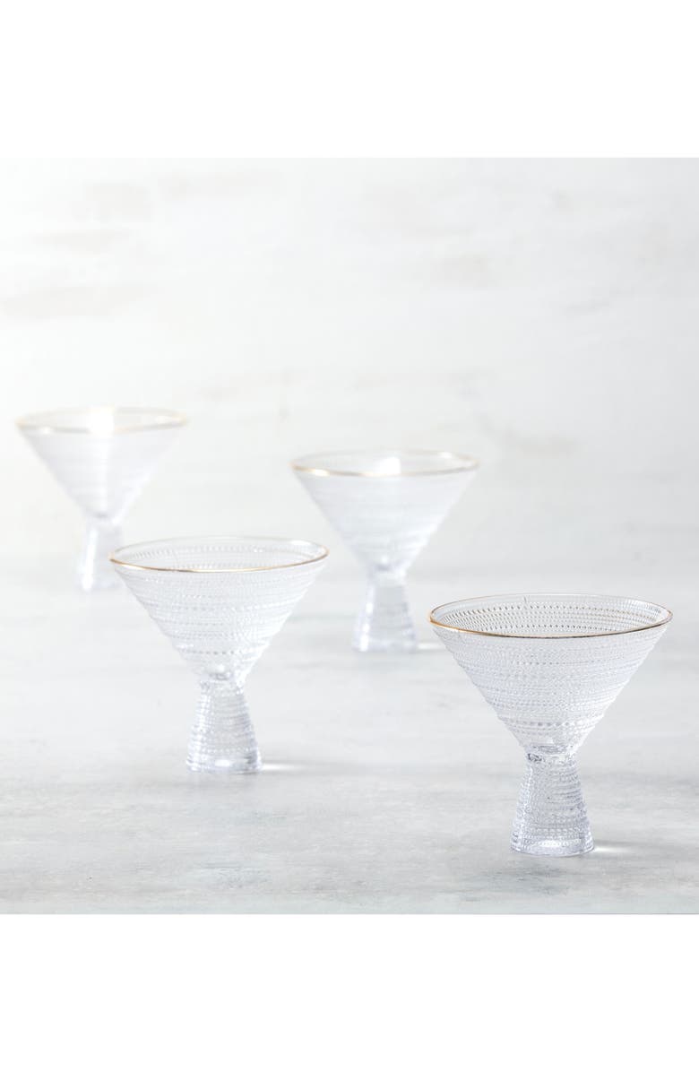 Fortessa Jupiter Set of 4 Martini Glasses, Alternate, color, Clear