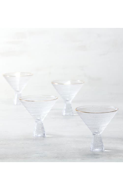 Fortessa Jupiter Set Of 4 Martini Glasses In Transparent