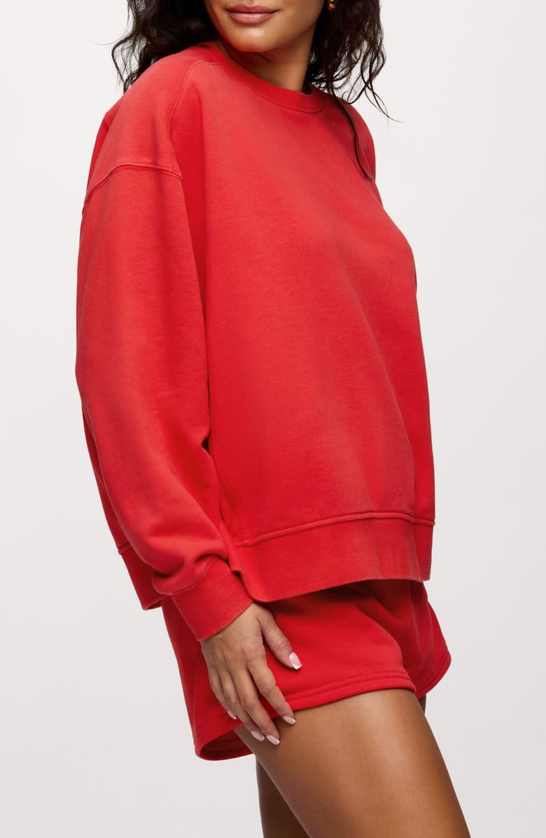 nuuds Classic French Terry Crewneck Sweatshirt, Alternate, color, Sunfaded Hibiscus