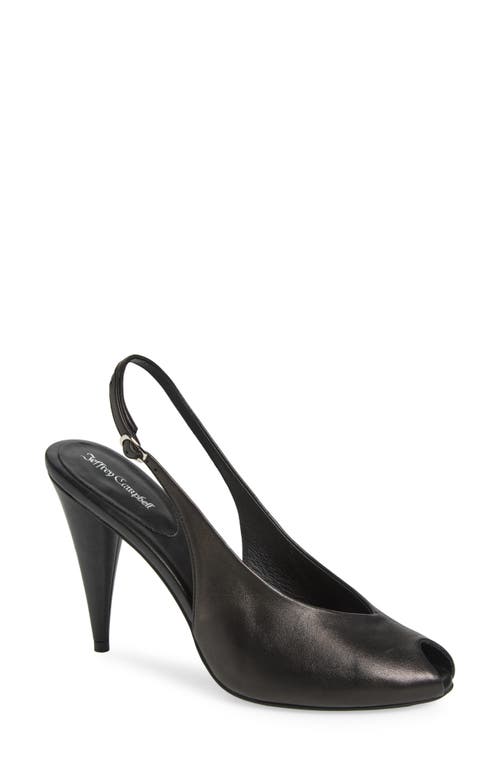 Jeffrey Campbell Snoah Slingback Peep Toe Pump In Black
