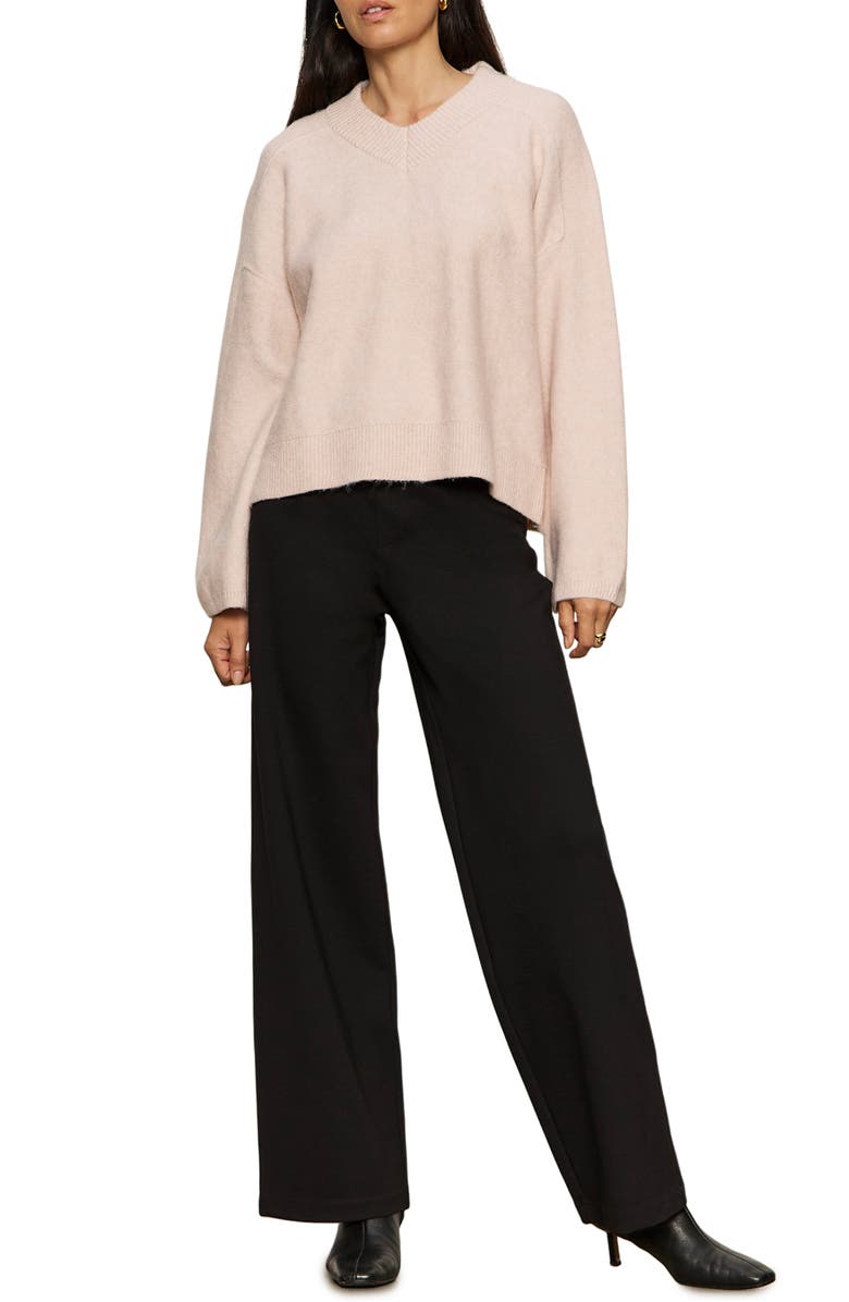 Sanctuary Dreamy V-Neck Sweater, Alternate, color, Heather Rose