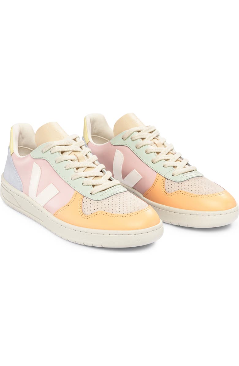 Veja V-10 Leather Sneaker, Main, color, Petale White Multico