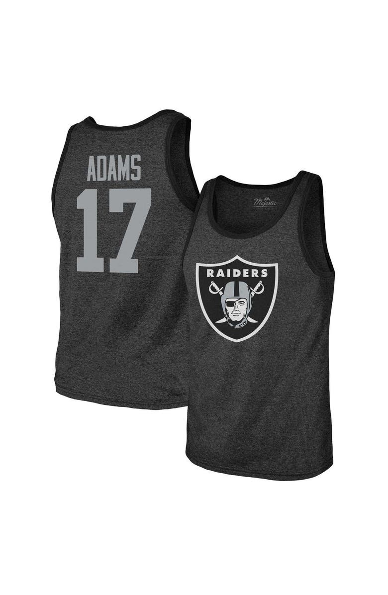 Majestic Threads Men's Majestic Threads Davante Adams Black Las Vegas Raiders Name & Number Tri-Blend Tank Top, Main, color, 
