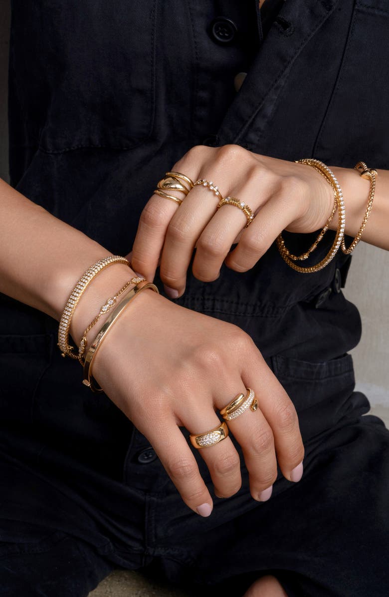 Bony Levy Kiera Diamond Pav‚ Crossover Ring, Alternate, color, 18K Yellow Gold