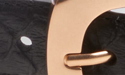 Allsaints Snake Embossed Leather Belt In Black