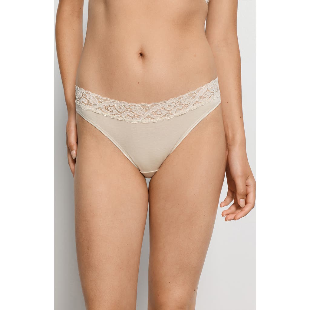 Hanro Moments High Cut Bikini In Neutral