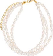 Petit Moments Golden Hour Bloom Freshwater Pearl Choker Necklace