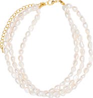 Petit Moments Golden Hour Bloom Freshwater Pearl Choker Necklace