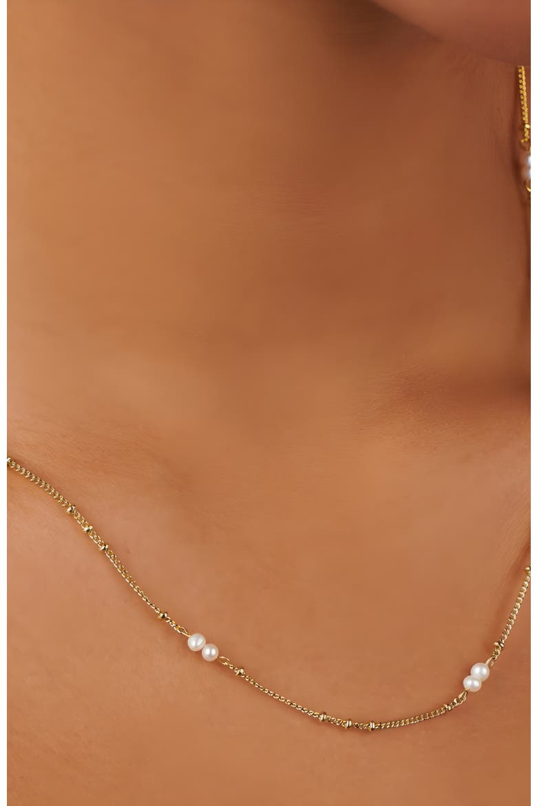 Vivienne Pearl Necklace, Alternate, color, Gold / Cream