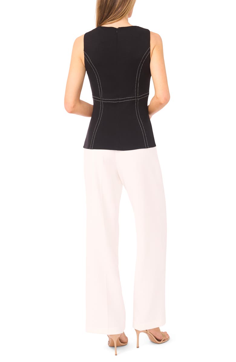 Halogen<sup>®</sup> Jewel Neck Ponte Tank, Alternate, color, Rich Black