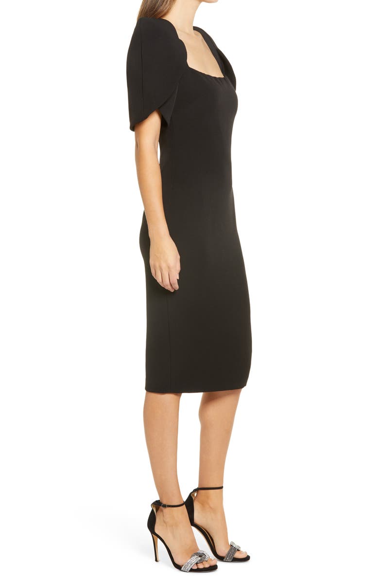 Badgley Mischka Collection Tulip Sleeve Cocktail Dress, Alternate, color, 