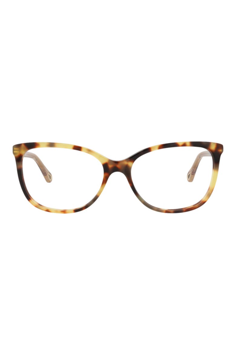 54mm Cat Eye Optical Glasses, Main, color, HAVANA BROWN TRANSPARENT