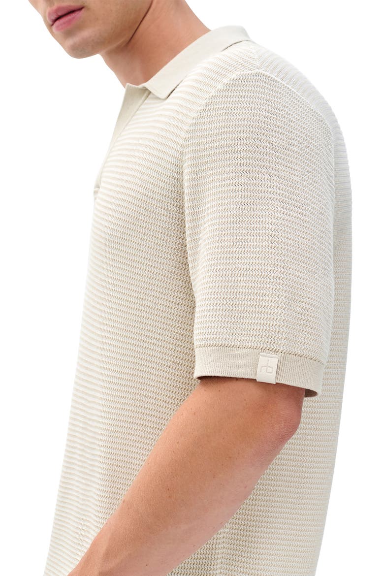 Harvey Chevron Johnny Collar Polo, Alternate, color, DESERT SAND