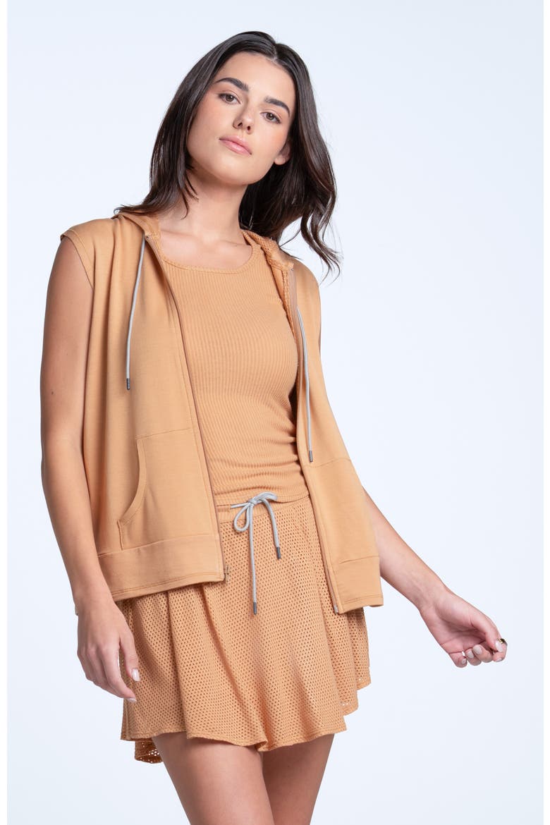 High Waist Lucky Break Skirt, Alternate, color, Caramel