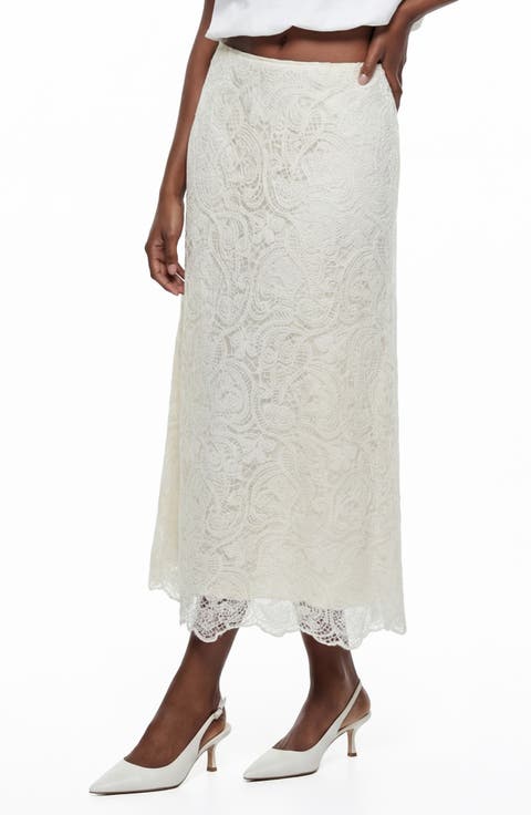 Antonia Lace Midi Skirt