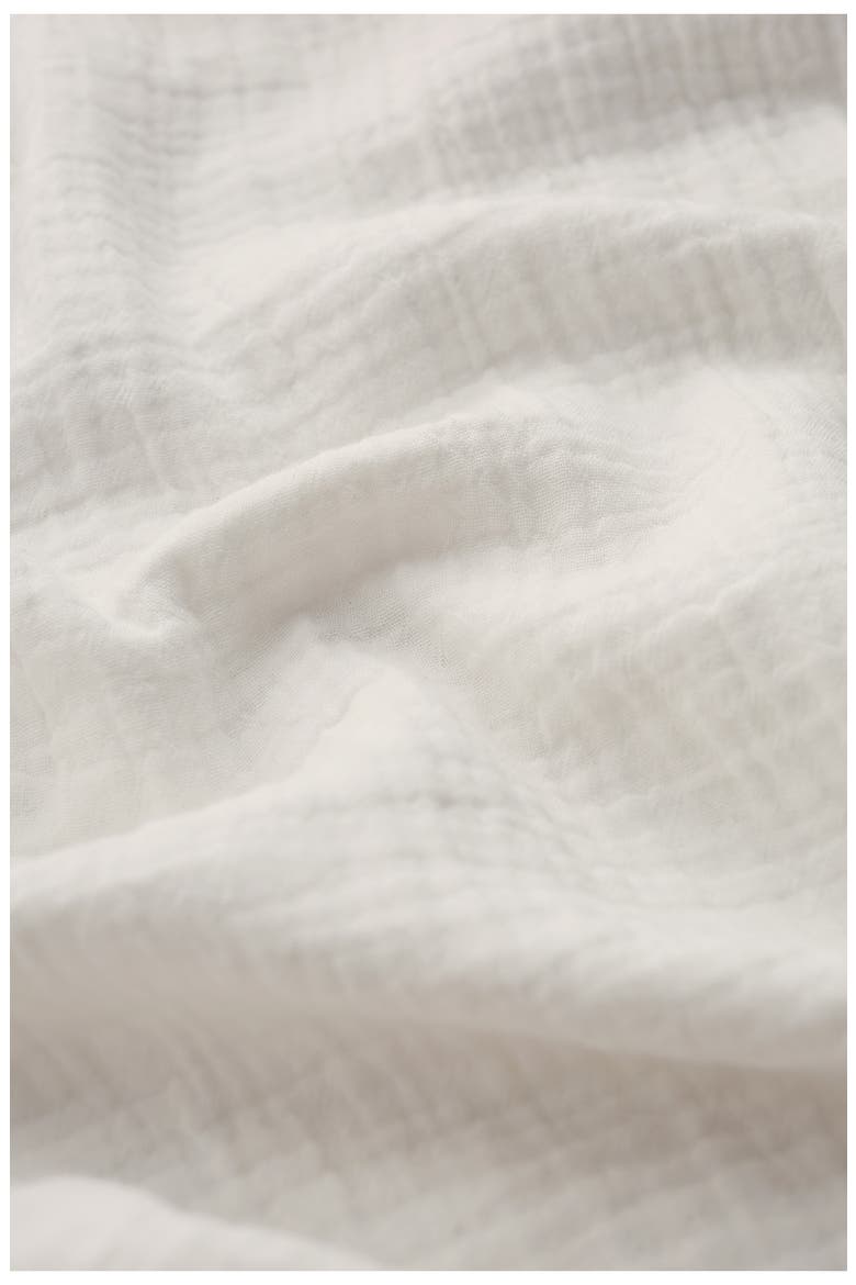 Shore Path Organic Cotton Gauze Midi Dress, Alternate, color, CHALK