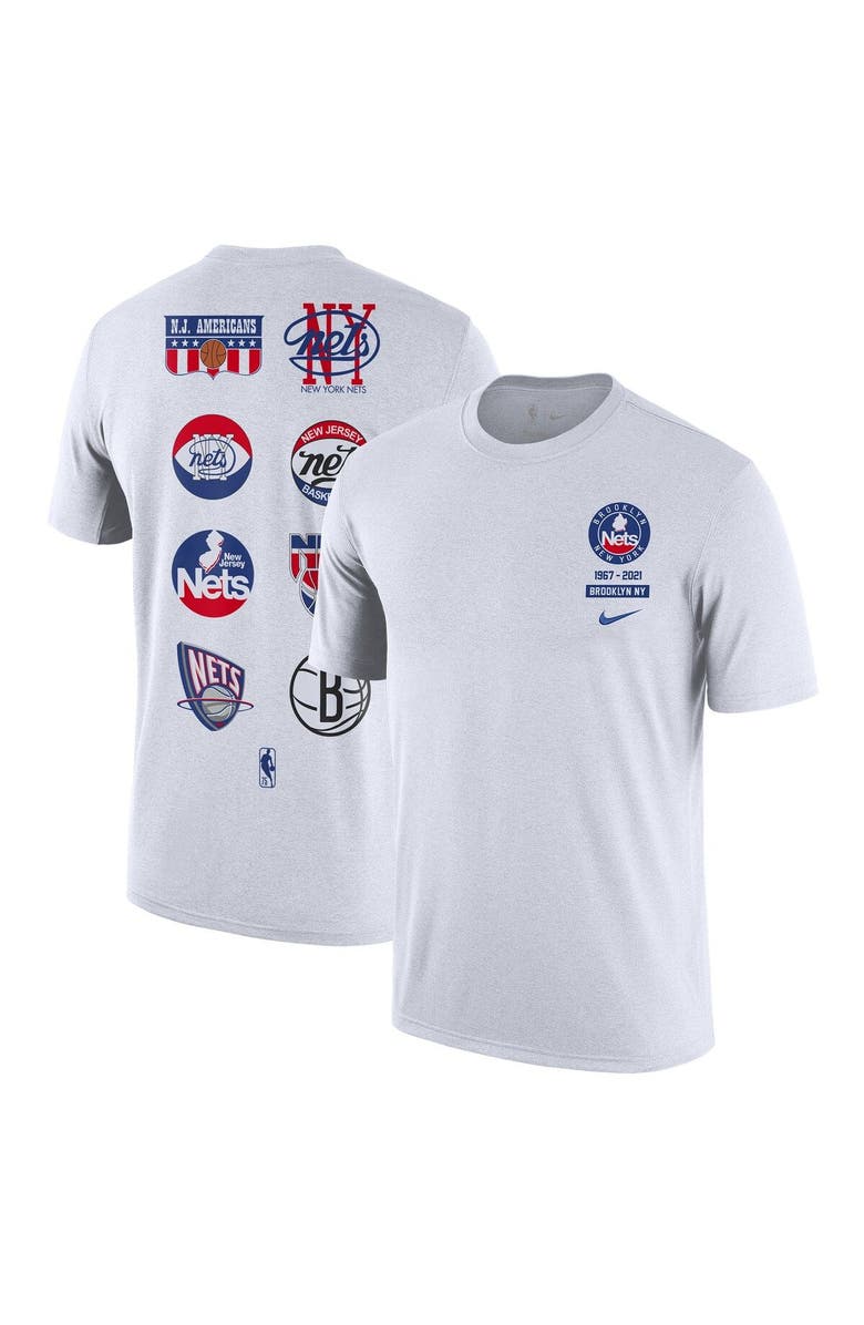 Nike Men's Nike White Brooklyn Nets 2021/22 City Edition Courtside Heavyweight Moments Story T-Shirt, Main, color,