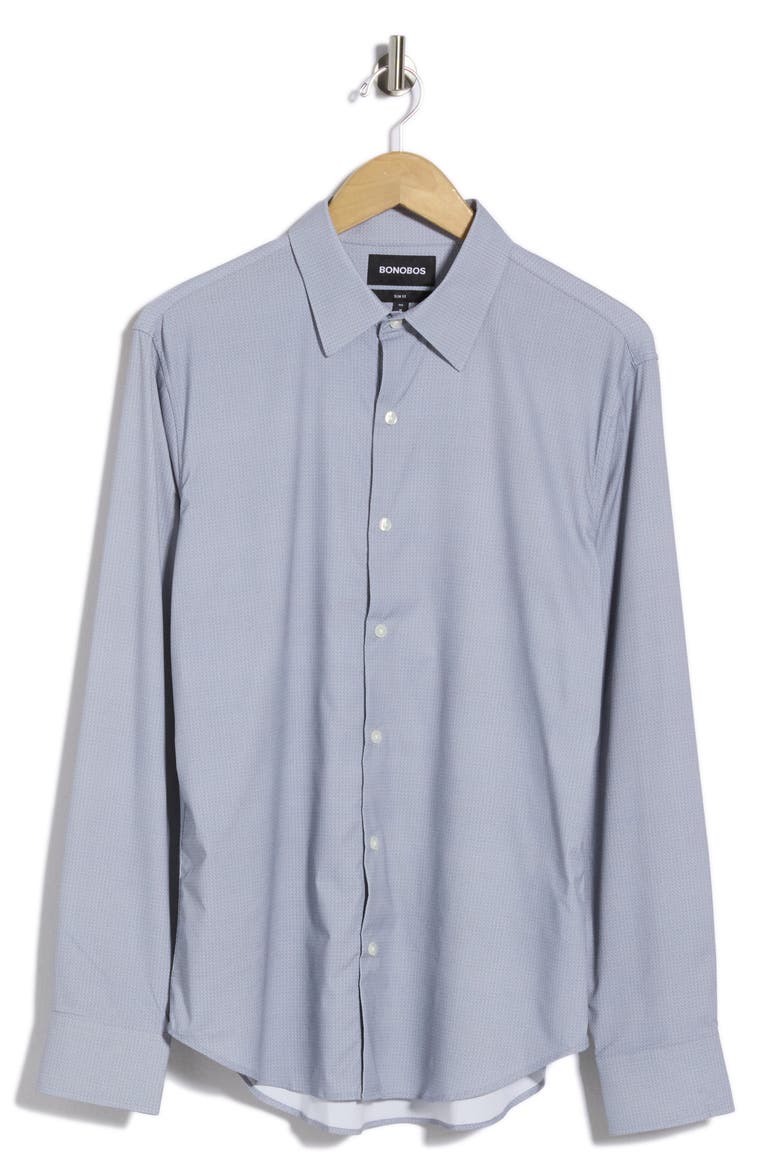 Long Sleeve Tech Performance Shirt, Main, color, DARK NAVY TRES GEO
